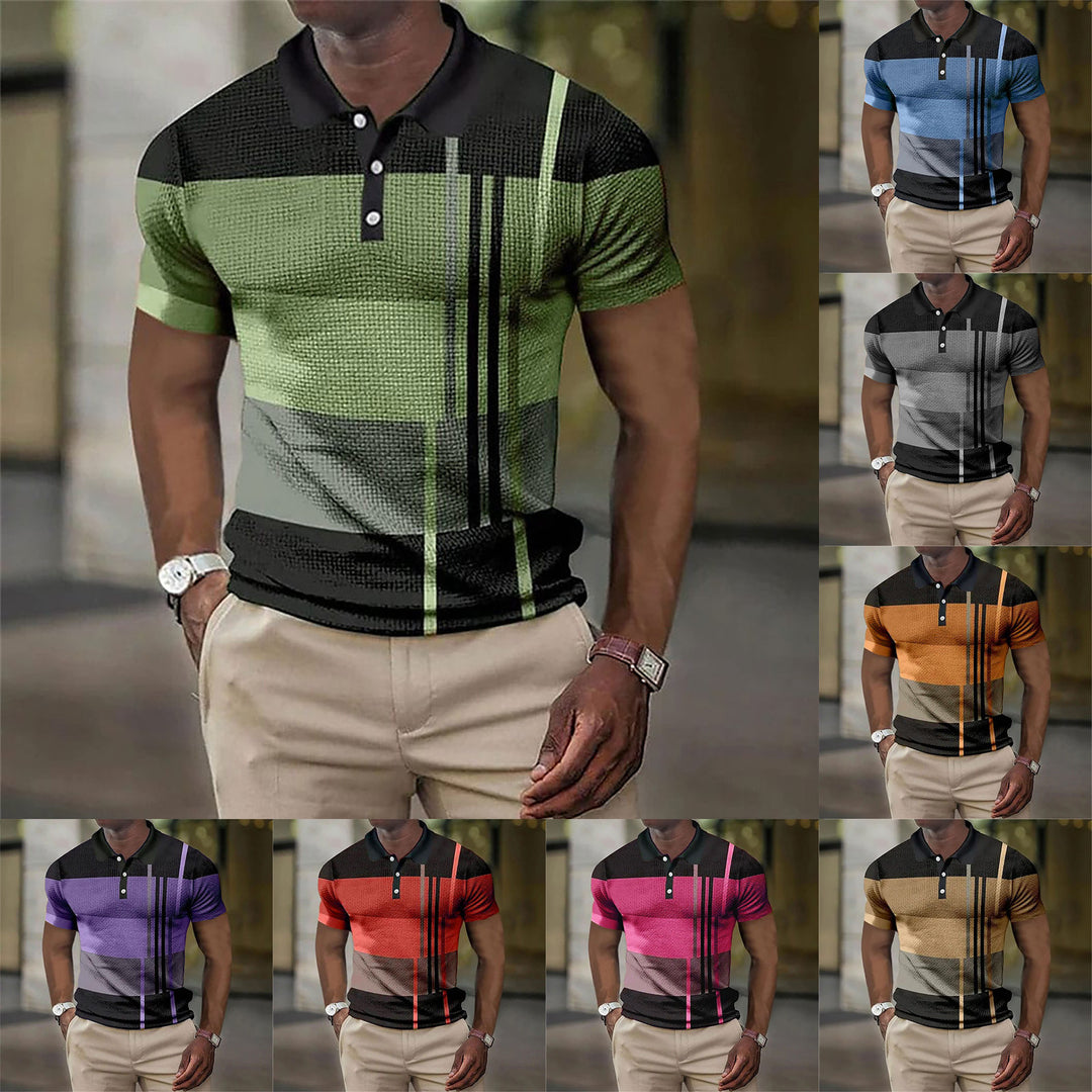 Herrarnas Poloshirt med modern mönster och andningsbara egenskaper Mirla-Eva Jonsson