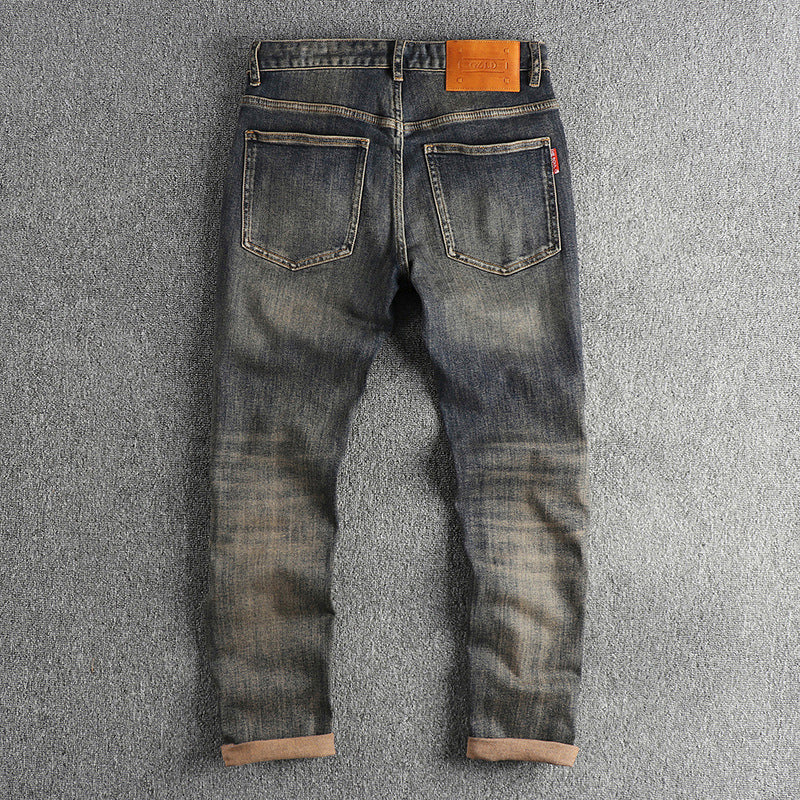 Herrarnas Slim-Fit Jeans med avslappnad Used-Look Mirla-Eva Jonsson