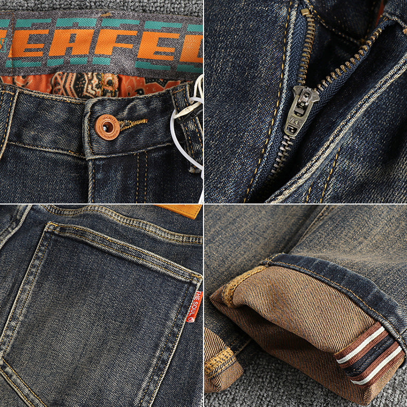 Herrarnas Slim-Fit Jeans med avslappnad Used-Look Mirla-Eva Jonsson