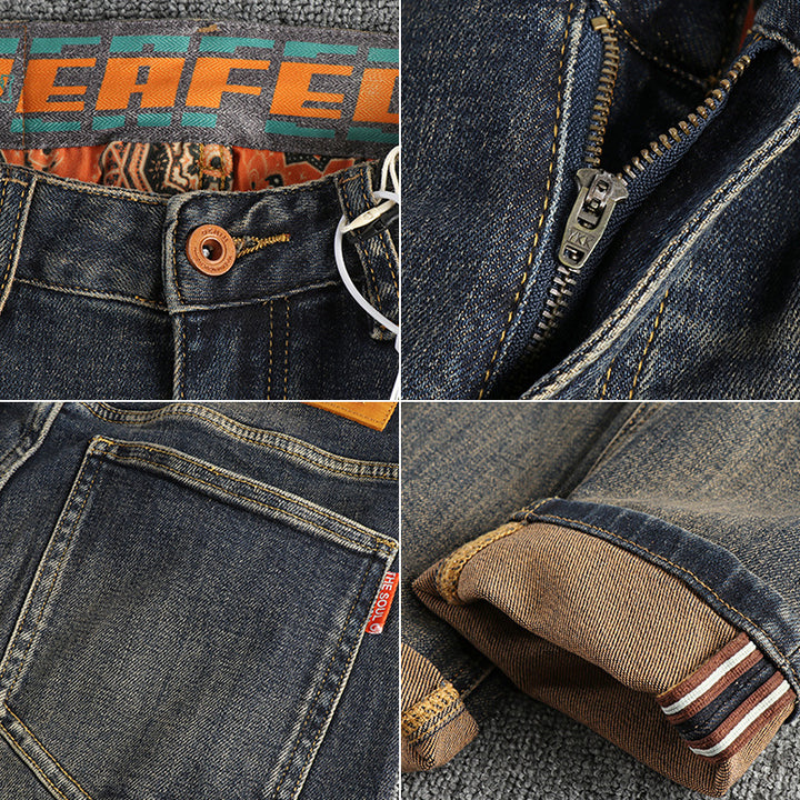 Herrarnas Slim-Fit Jeans med avslappnad Used-Look Mirla-Eva Jonsson
