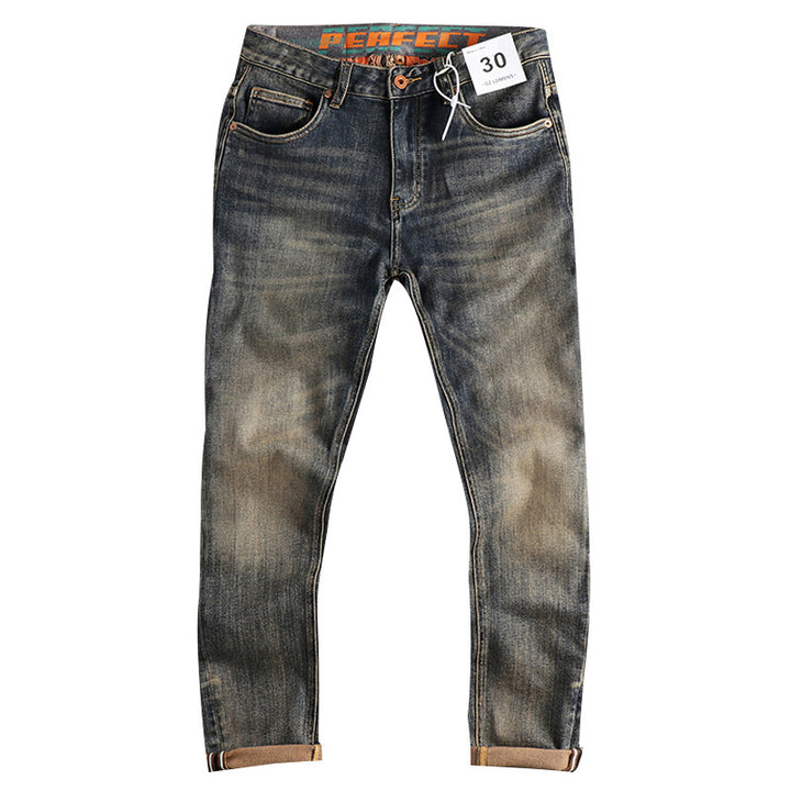 Herrarnas Slim-Fit Jeans med avslappnad Used-Look Mirla-Eva Jonsson