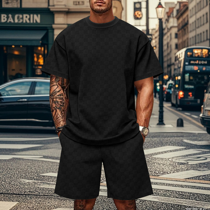 Herrarnas Sportiga Kortärmad T-Shirt och Shorts Set Mirla-Eva Jonsson