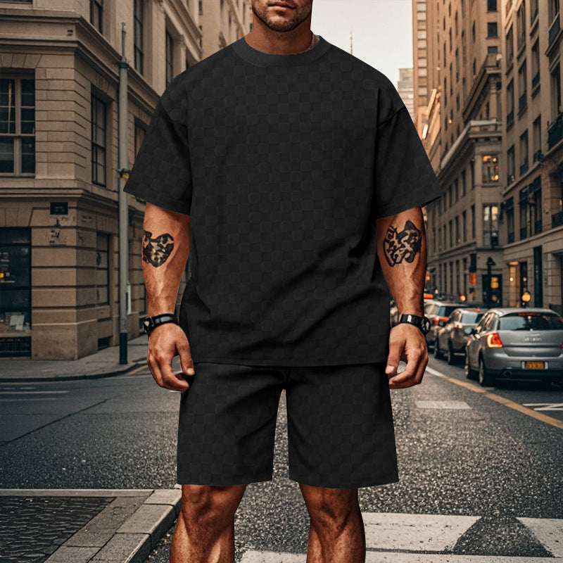 Herrarnas Sportiga Kortärmad T-Shirt och Shorts Set Mirla-Eva Jonsson