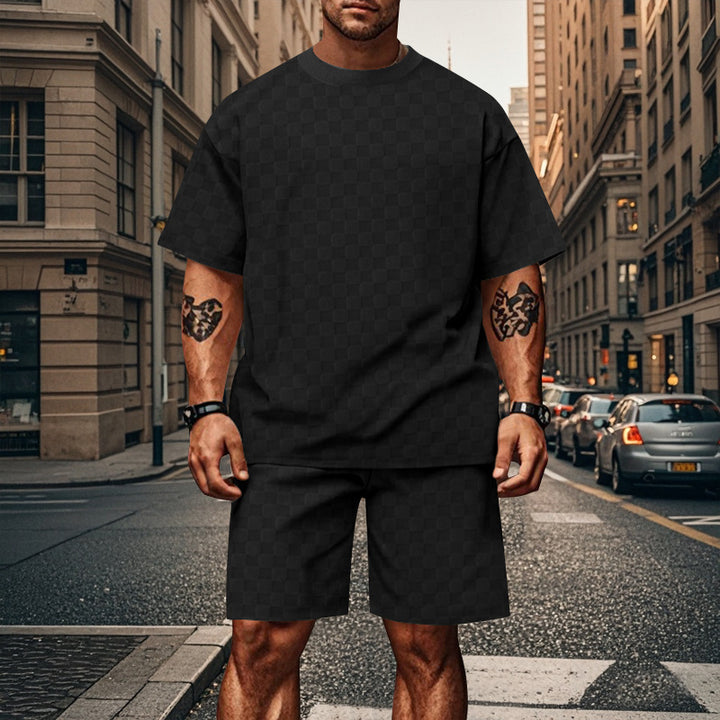 Herrarnas Sportiga Kortärmad T-Shirt och Shorts Set Mirla-Eva Jonsson