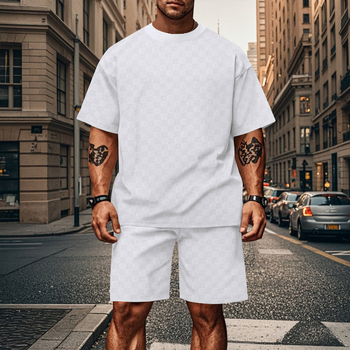 Herrarnas Sportiga Kortärmad T-Shirt och Shorts Set Mirla-Eva Jonsson