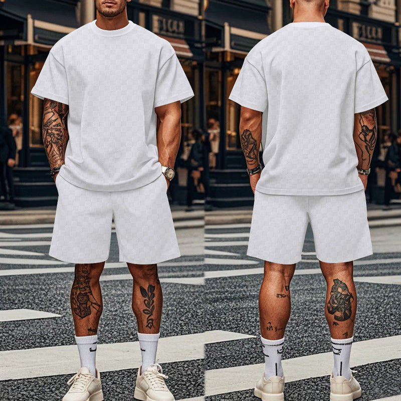 Herrarnas Sportiga Kortärmad T-Shirt och Shorts Set Mirla-Eva Jonsson