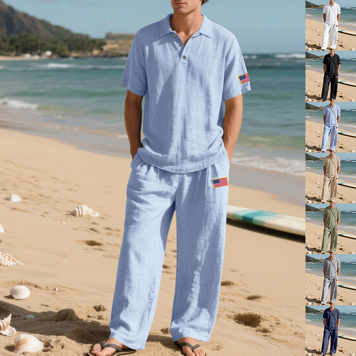 Herrarnas avslappnade strandoutfit i lätt och andningsbar tyg Eva Jonsson-Eva Jonsson