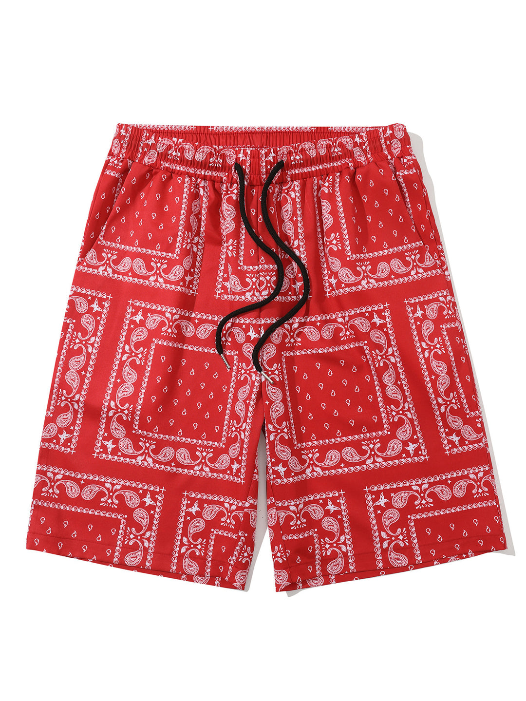 Herrarnas badshorts i andningsbart material med modernt paisleymönster Mirla-Eva Jonsson