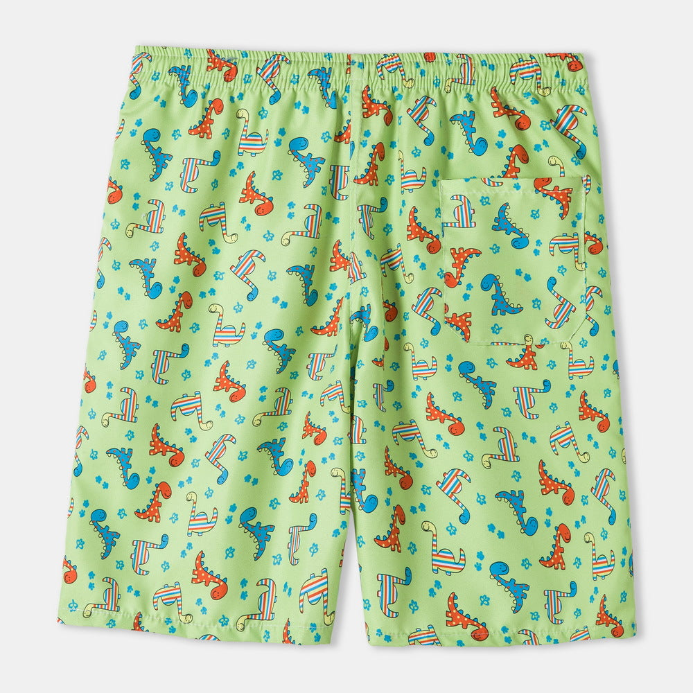 Herrarnas badshorts med lekfullt dinosauriemotiv och elastisk midja Mirla-Eva Jonsson