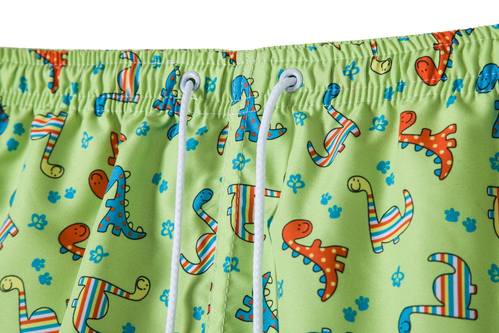 Herrarnas badshorts med lekfullt dinosauriemotiv och elastisk midja Mirla-Eva Jonsson