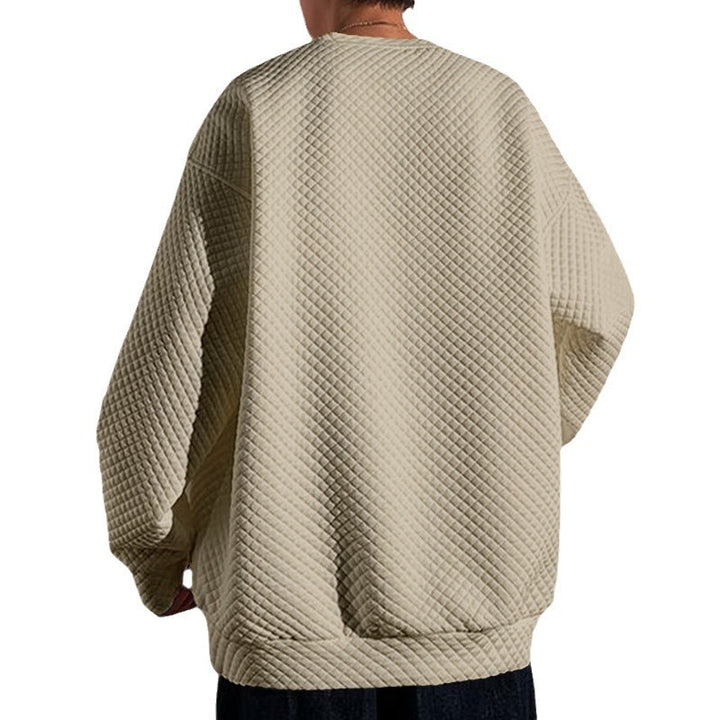 Herrarnas bekväma sweatshirt med strukturerad design och lös passform Eva Jonsson-Eva Jonsson