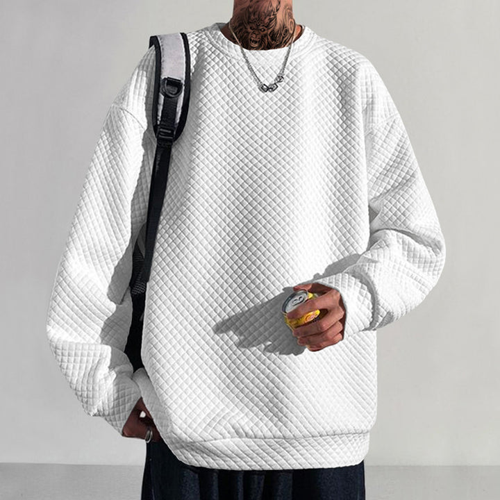 Herrarnas bekväma sweatshirt med strukturerad design och lös passform Eva Jonsson-Eva Jonsson