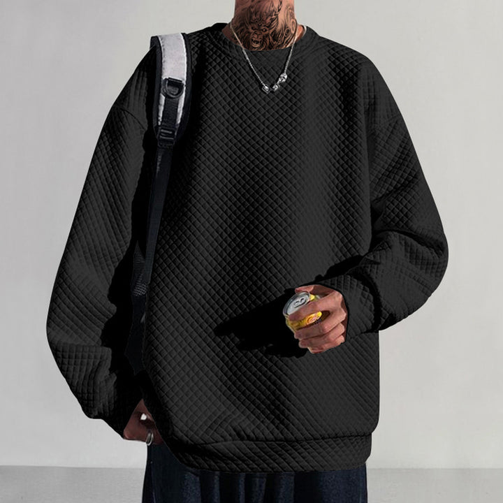 Herrarnas bekväma sweatshirt med strukturerad design och lös passform Eva Jonsson-Eva Jonsson