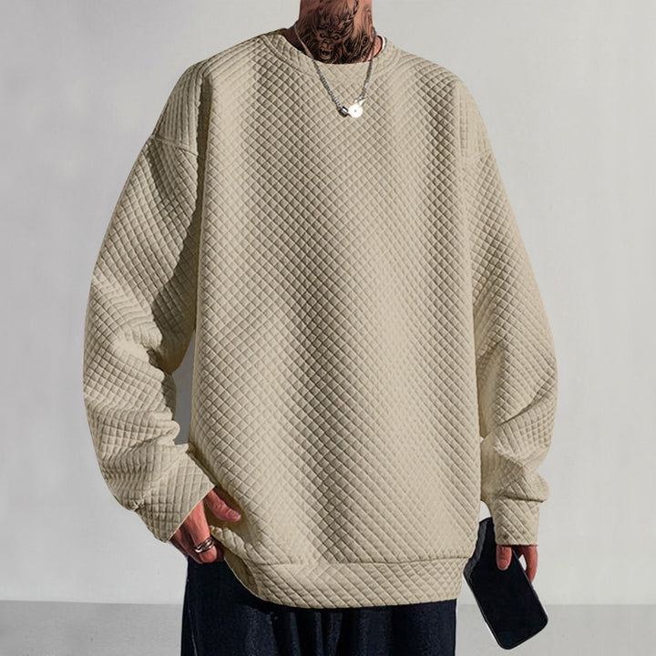 Herrarnas bekväma sweatshirt med strukturerad design och lös passform Eva Jonsson-Eva Jonsson