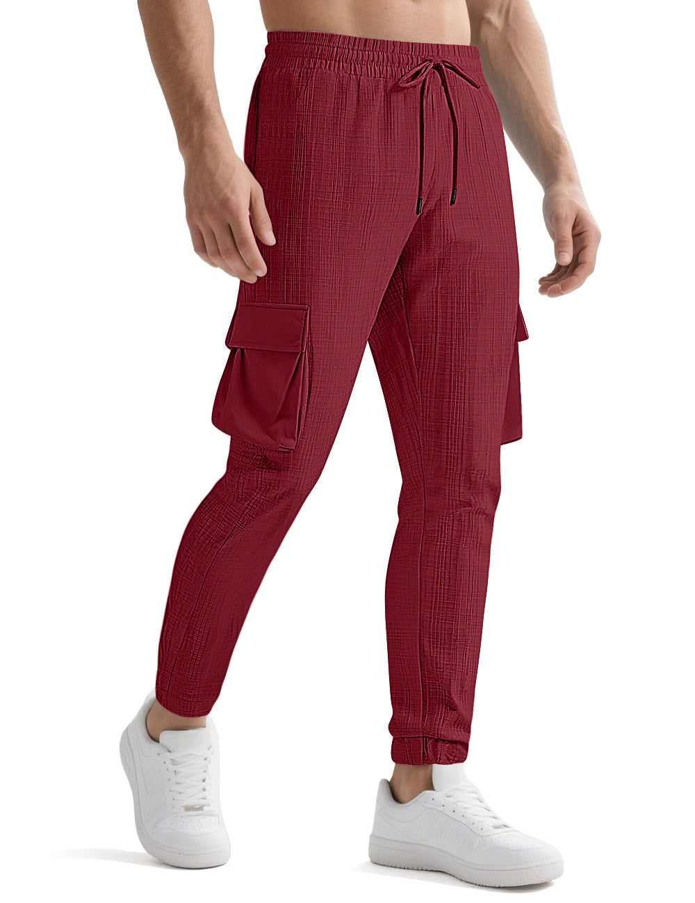 Herrarnas cargo-joggingbyxor med elastisk midja och praktiska fickor Mirla-Eva Jonsson