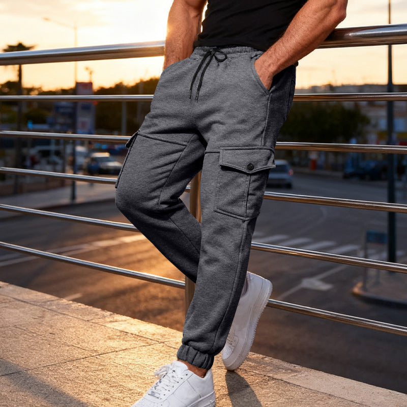Herrarnas cargo-joggingbyxor med justerbar midja och sidofickor Mirla-Eva Jonsson