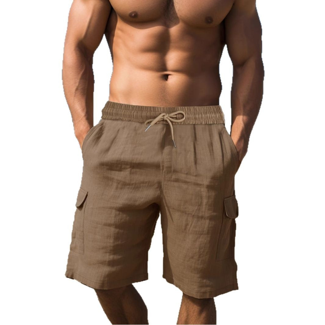 Herrarnas cargoshorts i andningsbart linneblandning Mirla-Eva Jonsson