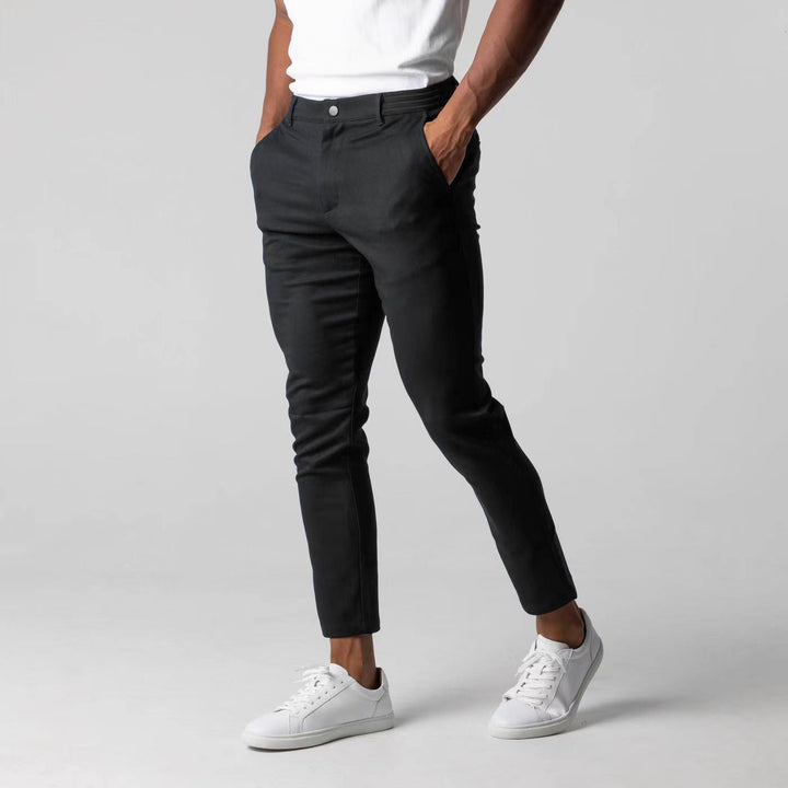 Herrarnas chinos med slim fit-snitt och elastisk midja Mirla-Eva Jonsson