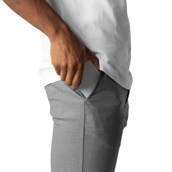 Herrarnas chinos med slim fit-snitt och elastisk midja Mirla-Eva Jonsson