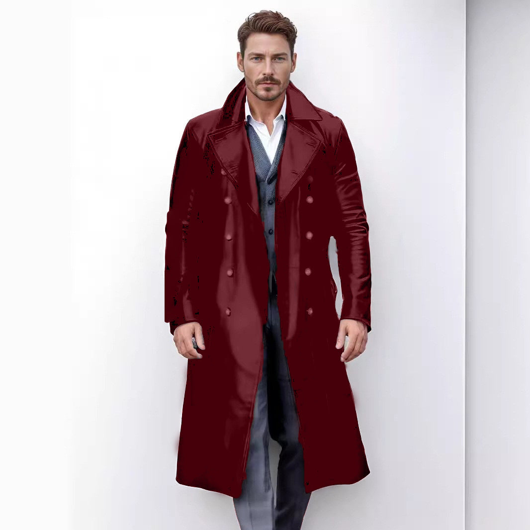 Herrarnas elegant och tidlös trenchcoat med dubbelknäppning Mirla-Eva Jonsson