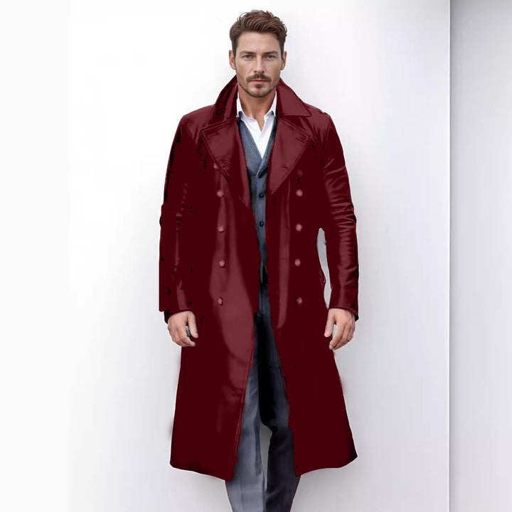 Herrarnas elegant och tidlös trenchcoat med dubbelknäppning Mirla-Eva Jonsson