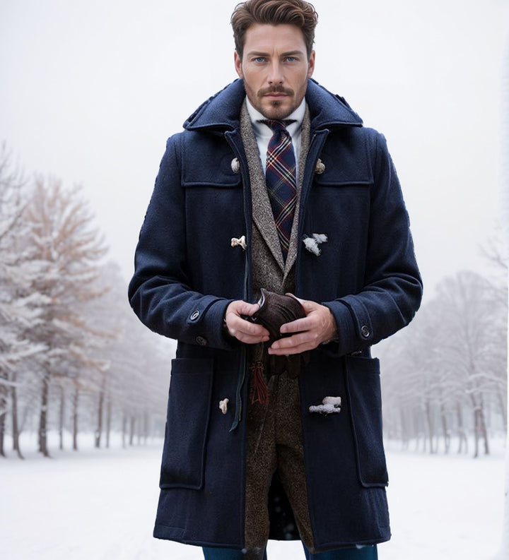 Herrarnas eleganta Dufflecoat med klassisk design Mirla-Eva Jonsson