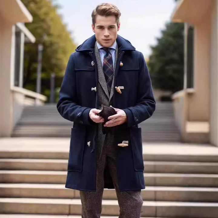 Herrarnas eleganta Dufflecoat med klassisk design Mirla-Eva Jonsson