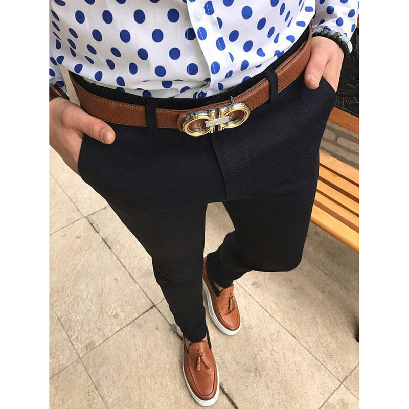 Herrarnas eleganta Slim-Fit kostymbyxor Eva Jonsson-Eva Jonsson