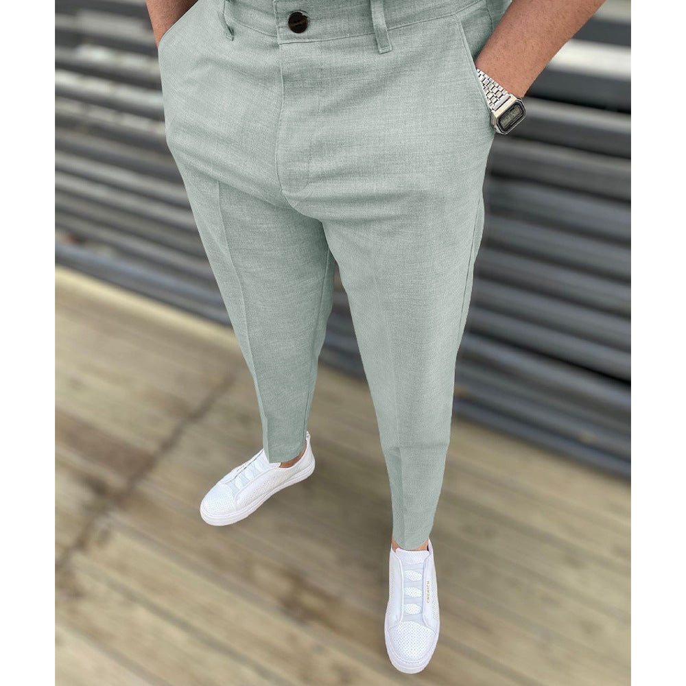 Herrarnas eleganta Slim-Fit kostymbyxor Eva Jonsson-Eva Jonsson