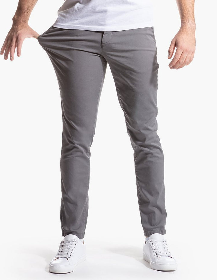 Herrarnas eleganta chinos med elastisk midja och smal passform Eva Jonsson-Eva Jonsson