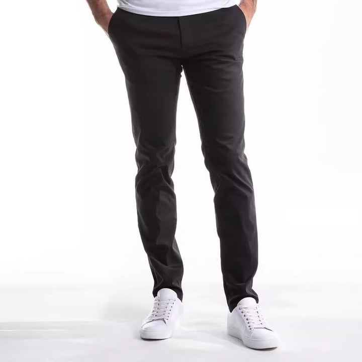 Herrarnas eleganta chinos med elastisk midja och smal passform Eva Jonsson-Eva Jonsson