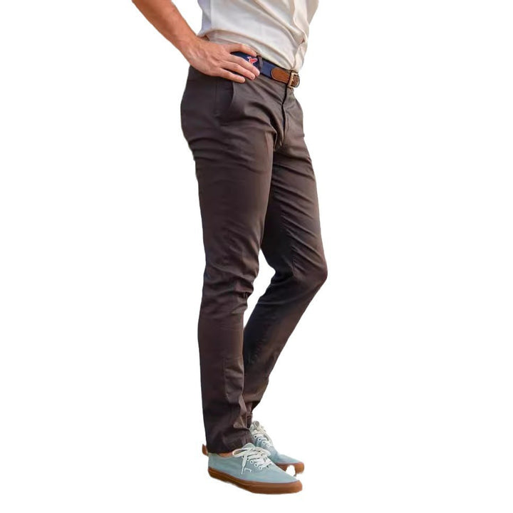 Herrarnas eleganta chinos med elastisk midja och smal passform Eva Jonsson-Eva Jonsson