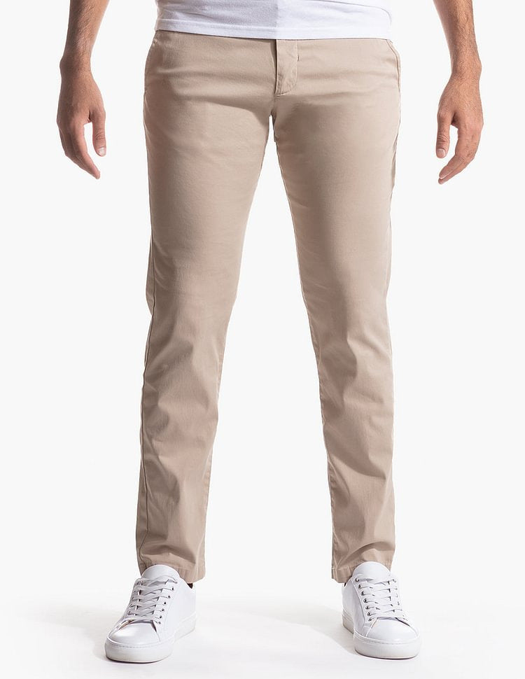 Herrarnas eleganta chinos med elastisk midja och smal passform Mirla-Eva Jonsson