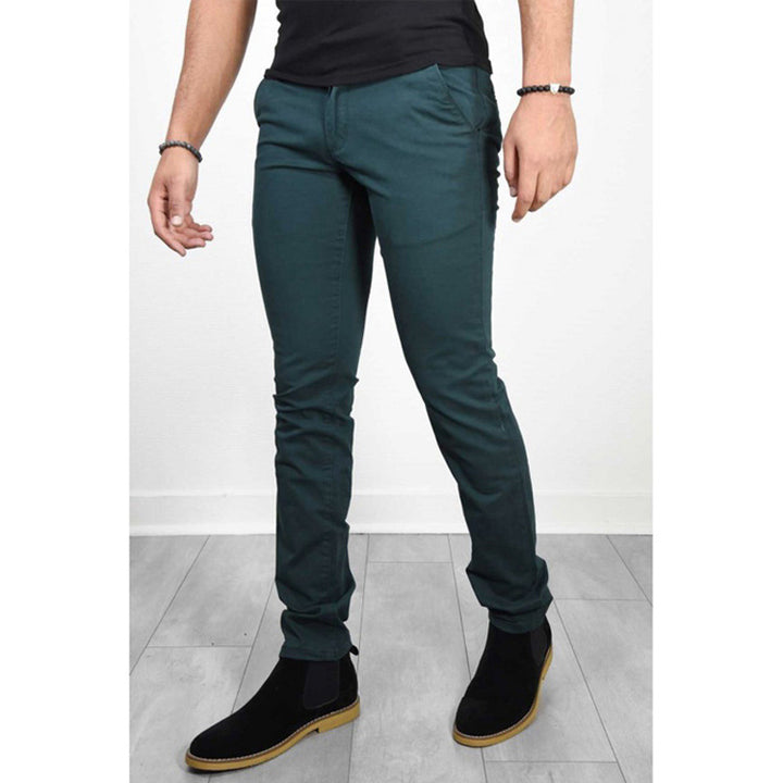 Herrarnas eleganta chinos med smal passform och elastisk midja Mirla-Eva Jonsson