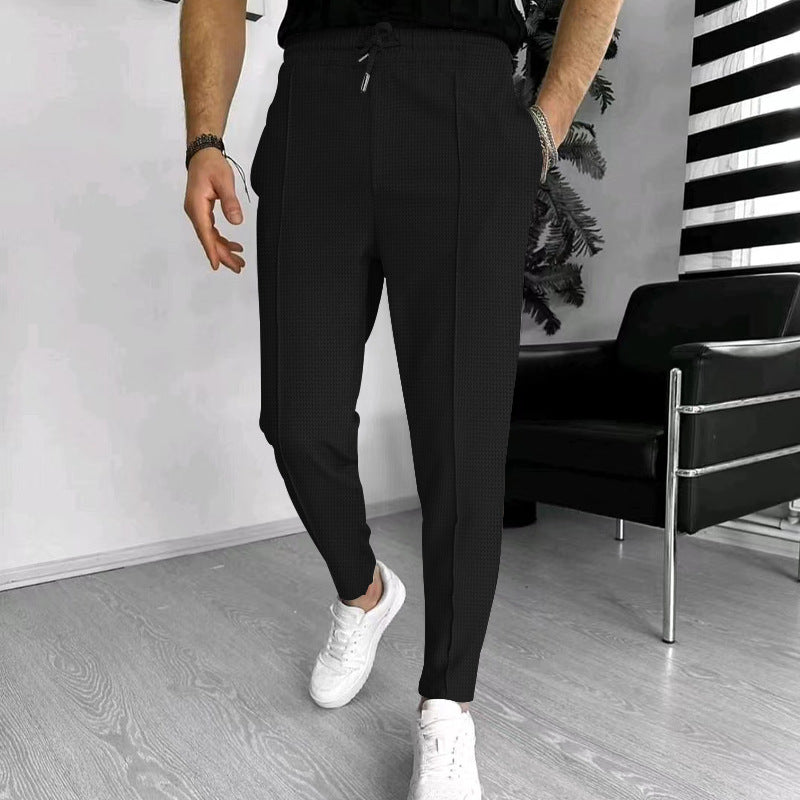 Herrarnas eleganta fritidsbyxor med elastisk midja och sidofickor Eva Jonsson-Eva Jonsson