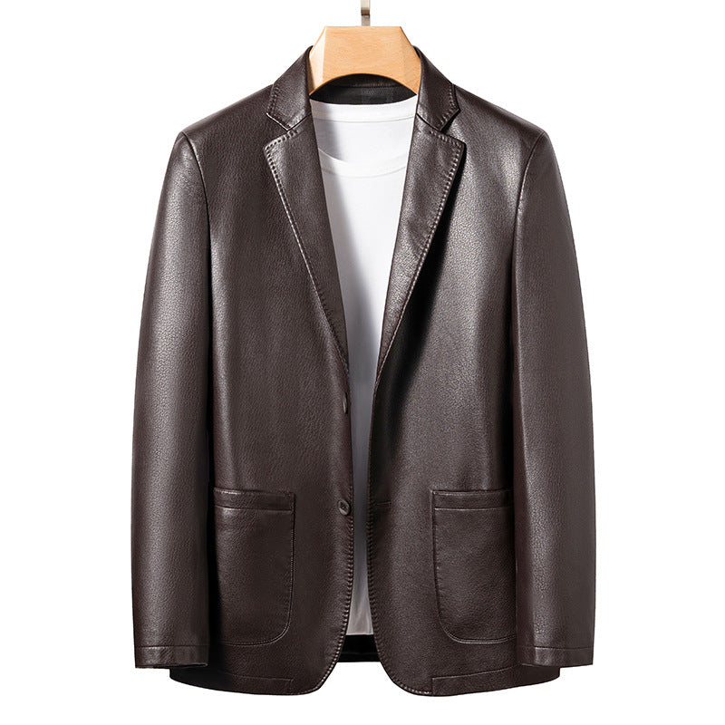 Herrarnas eleganta konstläderblazer med modern passform Mirla-Eva Jonsson