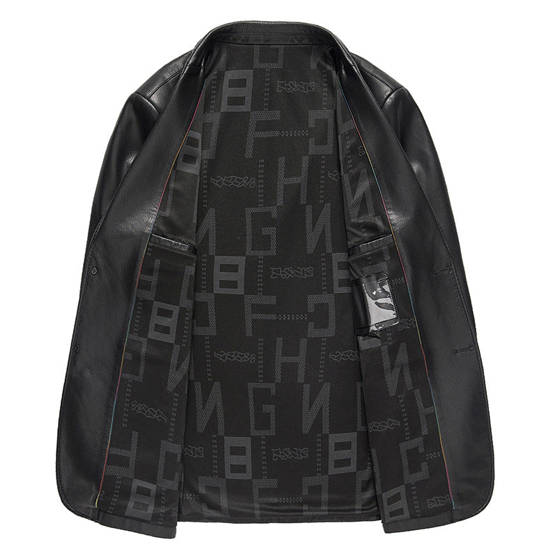 Herrarnas eleganta konstläderblazer med modern passform Mirla-Eva Jonsson