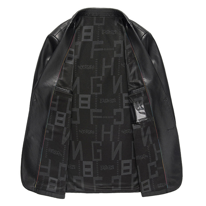 Herrarnas eleganta konstläderblazer med modern passform Mirla-Eva Jonsson