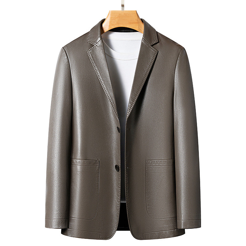 Herrarnas eleganta konstläderblazer med modern passform Mirla-Eva Jonsson
