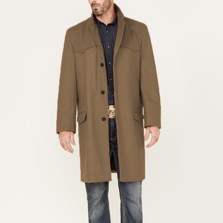 Herrarnas eleganta långärmade overcoat med moderna accenter Eva Jonsson-Eva Jonsson