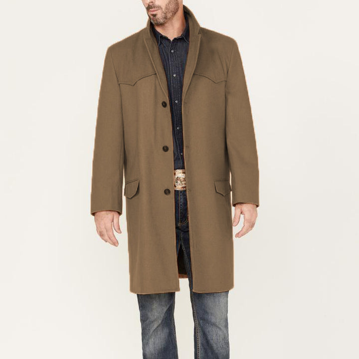 Herrarnas eleganta långärmade overcoat med moderna accenter Eva Jonsson-Eva Jonsson