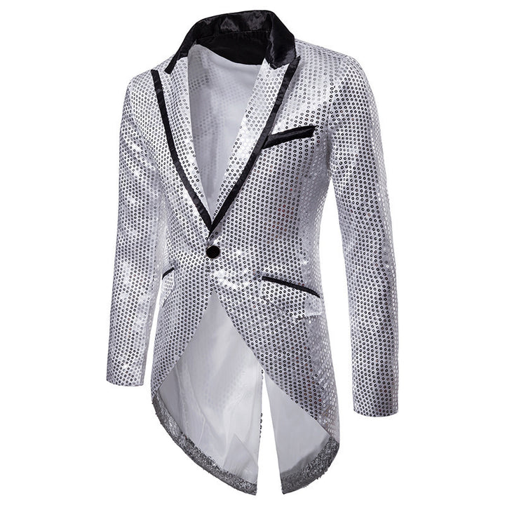 Herrarnas eleganta paljettblazer med asymmetrisk snitt och lyxig design Mirla-Eva Jonsson