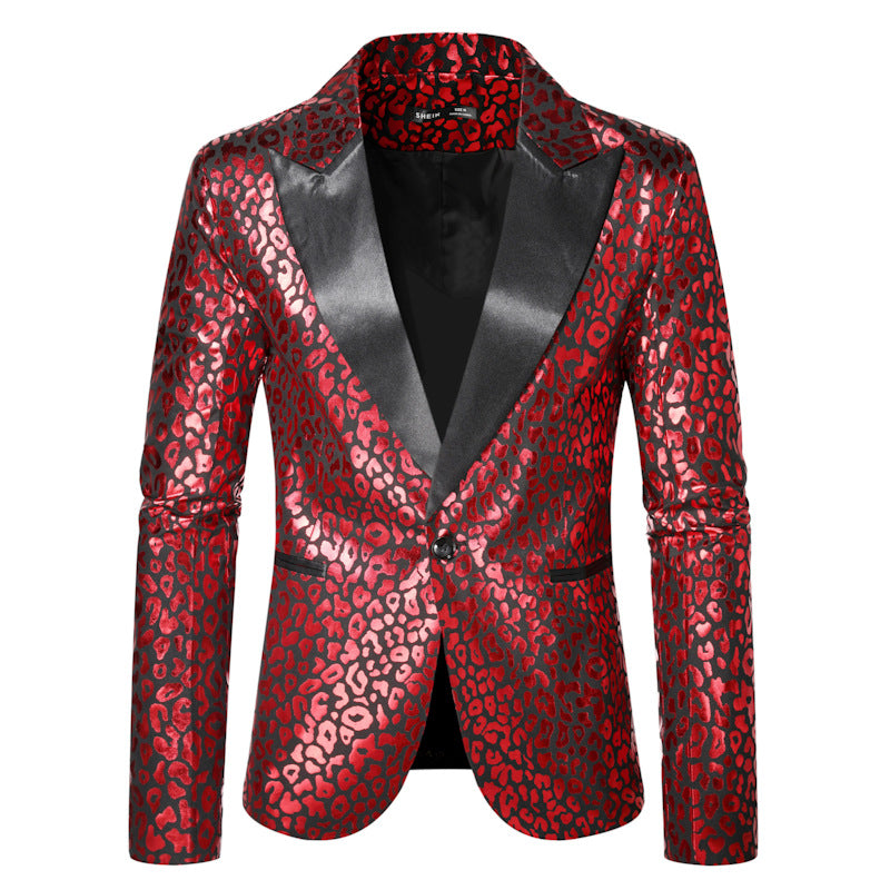 Herrarnas eleganta paljettblazer med modernt leopardmönster Mirla-Eva Jonsson