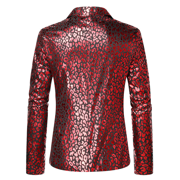 Herrarnas eleganta paljettblazer med modernt leopardmönster Mirla-Eva Jonsson