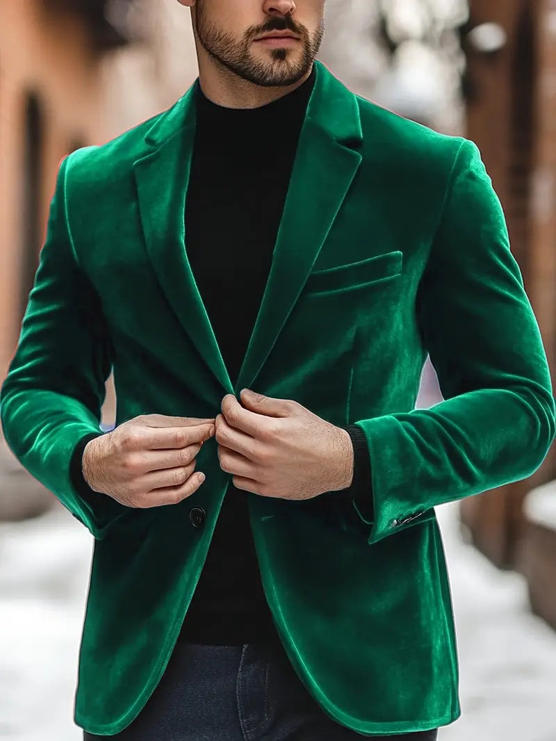 Herrarnas eleganta sammetsblazer med modern skärning Mirla-Eva Jonsson