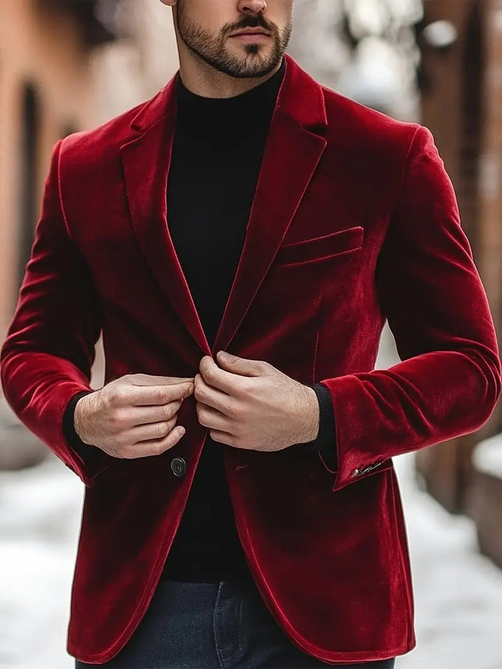 Herrarnas eleganta sammetsblazer med modern skärning Mirla-Eva Jonsson