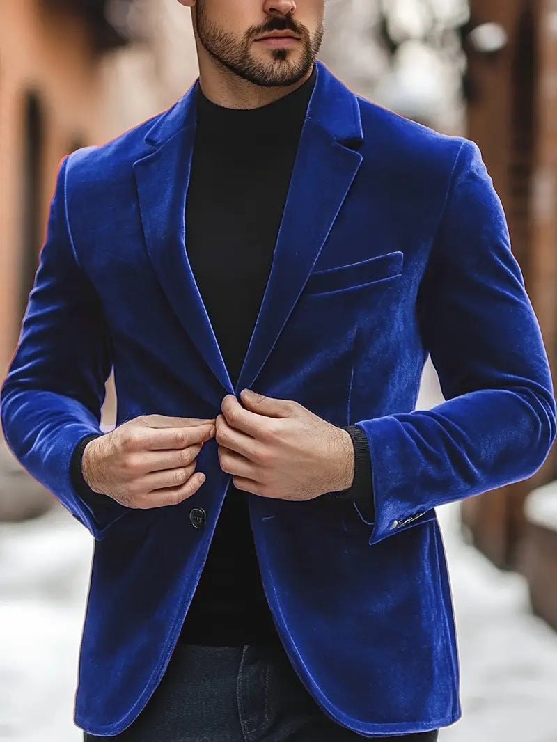 Herrarnas eleganta sammetsblazer med modern skärning Mirla-Eva Jonsson