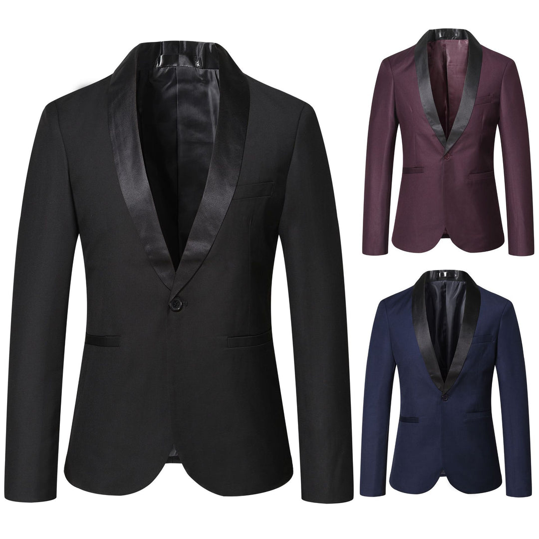 Herrarnas eleganta smoking-blazer med satinerad reversbesättning Mirla-Eva Jonsson