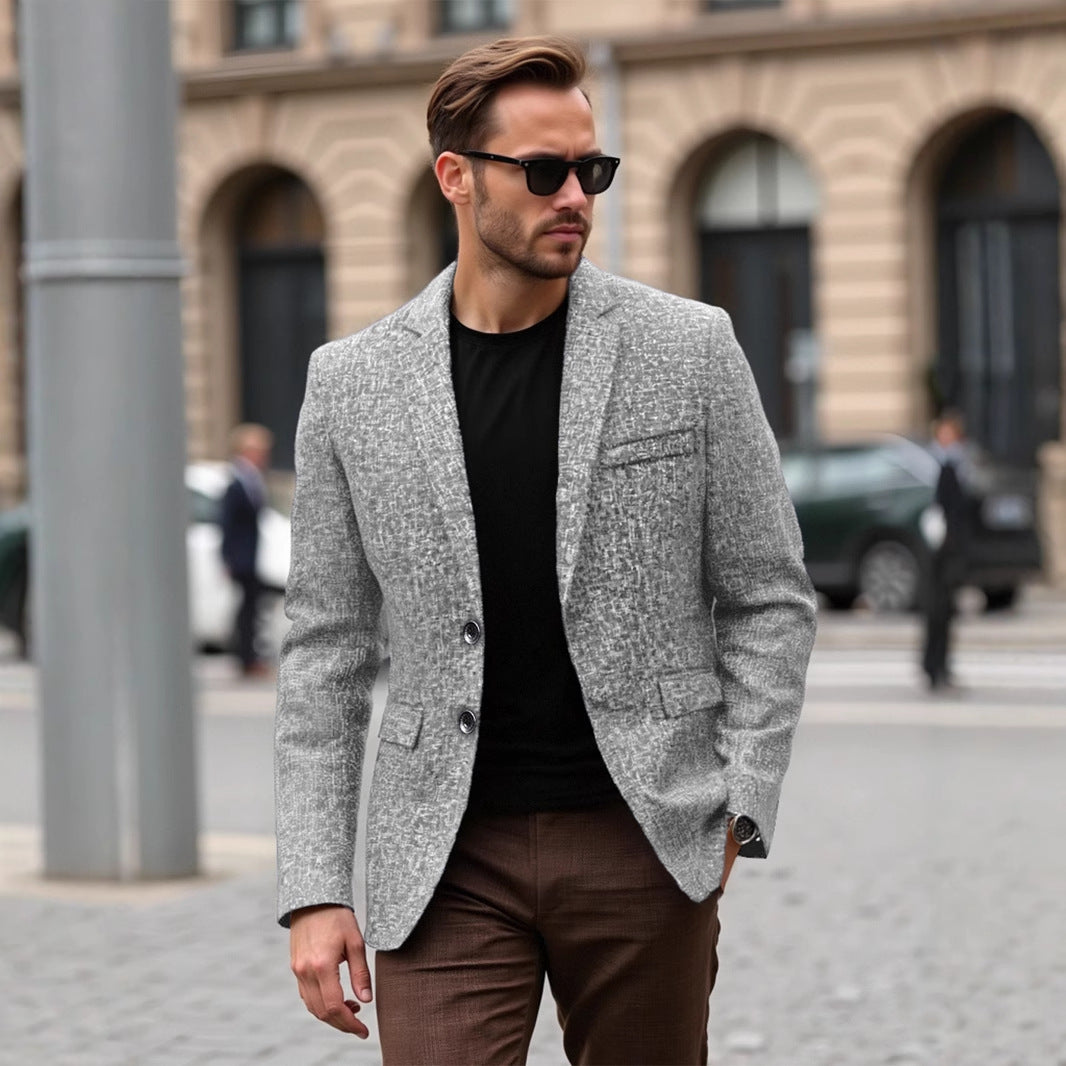Herrarnas eleganta strukturerade blazer med modern väv och stiliga detaljer Mirla-Eva Jonsson