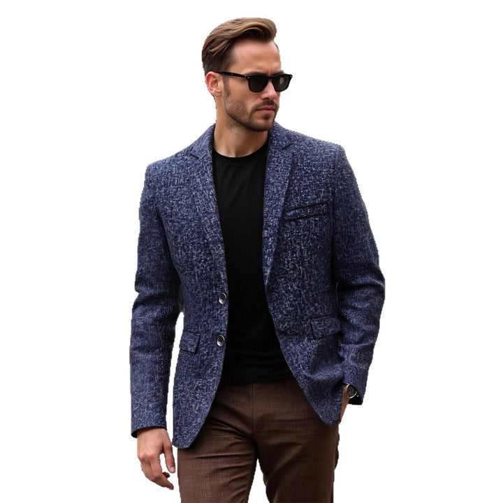 Herrarnas eleganta strukturerade blazer med modern väv och stiliga detaljer Mirla-Eva Jonsson